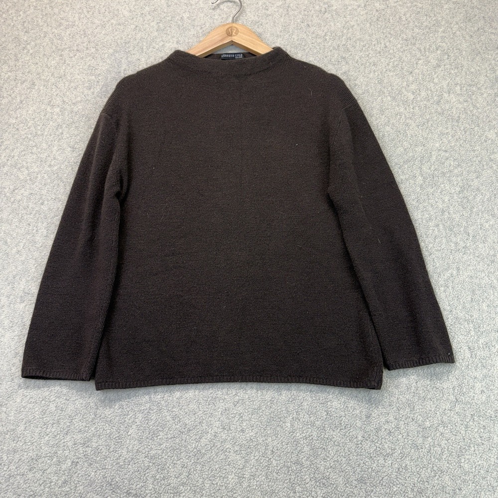 Kenneth Cole New York Men's Small Brown Wool Blend Mock Neck Sweater